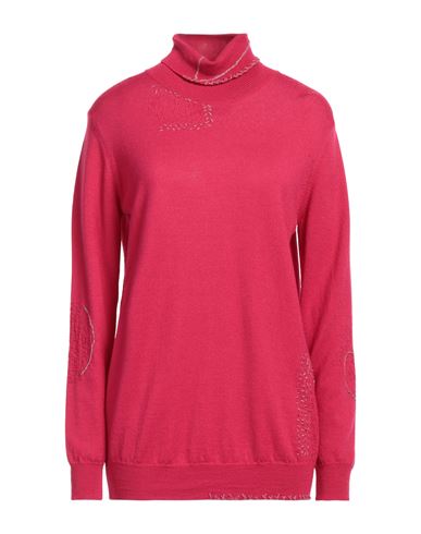 Erika Cavallini Woman Turtleneck Garnet Size M Virgin Wool