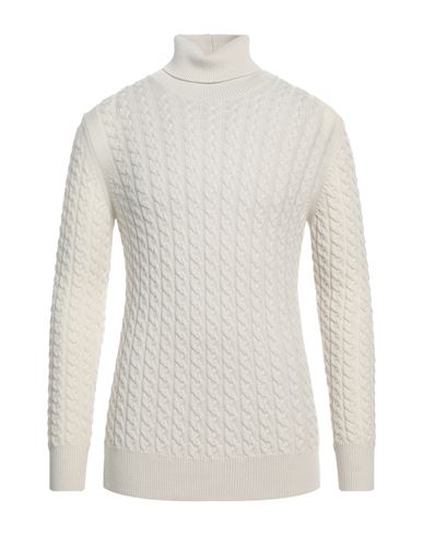 Paolo Pecora Man Turtleneck Off White Size M Virgin Wool