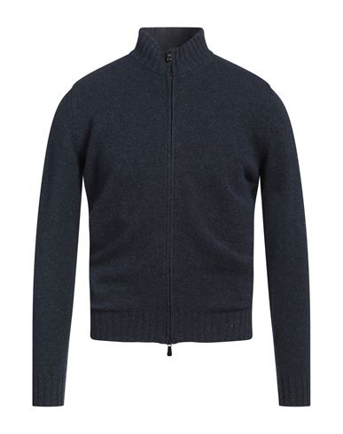 Filippo De Laurentiis Man Cardigan Navy Size 40 Merino Wool, Cashmere