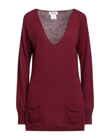 Shop Pianurastudio Woman Sweater Garnet Size Xl Viscose, Wool, Polyamide, Cashmere In Red