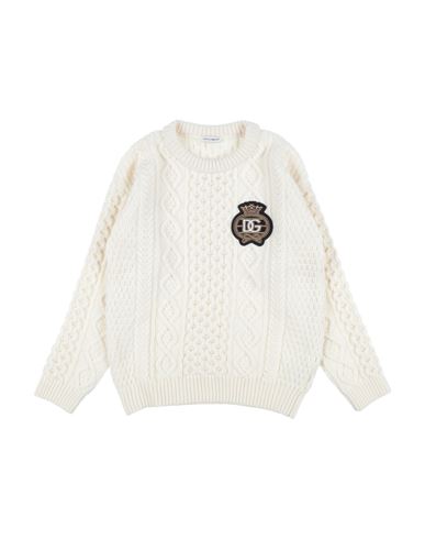 Dolce & Gabbana Toddler Boy Sweater Cream Size 6 Virgin Wool, Viscose, Nylon, Polyester In White