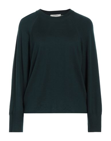 Alpha Studio Woman Sweater Dark Green Size 12 Merino Wool