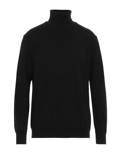Shop Kangra Man Turtleneck Black Size 46 Merino Wool, Silk, Cashmere