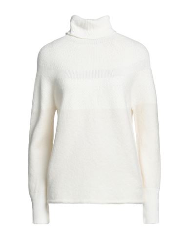 Alpha Studio Woman Turtleneck White Size 4 Synthetic Fibers, Alpaca Wool, Wool, Cotton, Cashmere