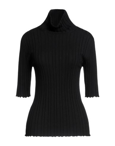 Alpha Studio Woman Turtleneck Black Size 12 Merino Wool