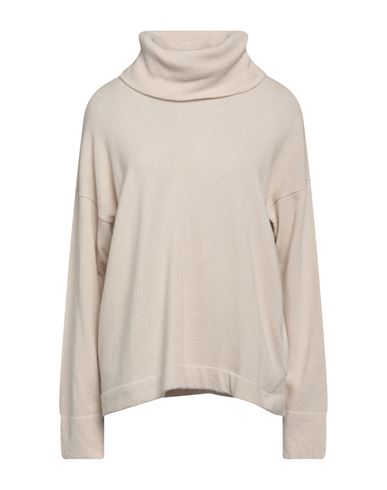 Alpha Studio Woman Turtleneck Beige Size 4 Recycled Wool, Ecovero Viscose, Recycled Polyamide, Recyc