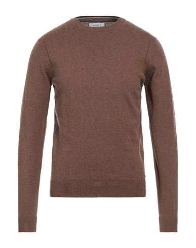 Markup Man Sweater Khaki Size M Cotton, Wool In Beige