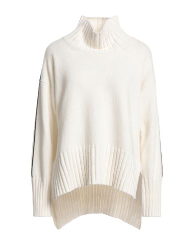 ALPHA STUDIO ALPHA STUDIO WOMAN TURTLENECK WHITE SIZE 6 RECYCLED WOOL, VISCOSE, POLYAMIDE, CASHMERE 