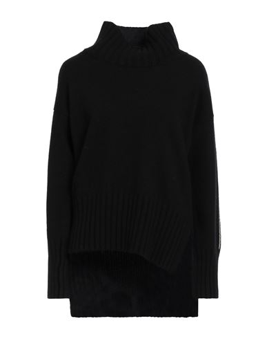 Alpha Studio Woman Turtleneck Black Size 4 Recycled Wool, Viscose, Polyamide, Recycled Cashmere