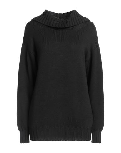 Alpha Studio Woman Turtleneck Black Size 10 Merino Wool