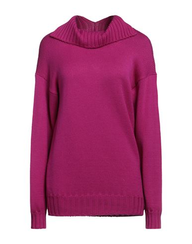 Alpha Studio Woman Turtleneck Mauve Size 8 Merino Wool In Purple
