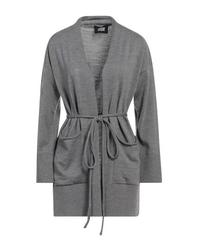 Alpha Studio Woman Cardigan Grey Size 8 Merino Wool