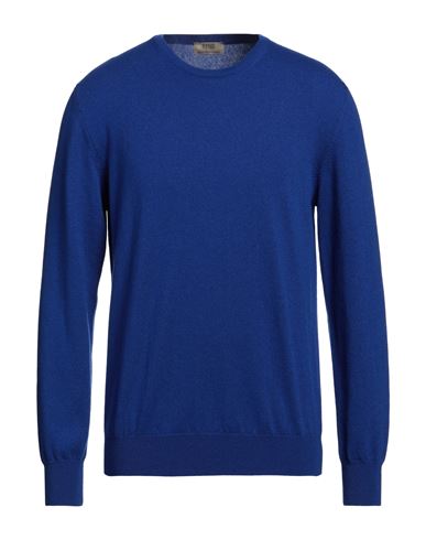 Abkost Man Sweater Bright Blue Size 42 Cashmere