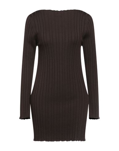 Alpha Studio Woman Sweater Dark Brown Size 8 Merino Wool