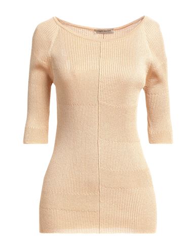 Angelo Marani Woman Sweater Sand Size 4 Viscose, Polyester In Beige