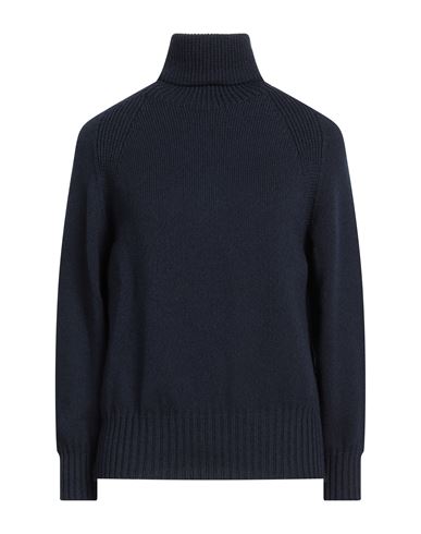 Alpha Studio Woman Turtleneck Midnight Blue Size 10 Wool, Polypropylene