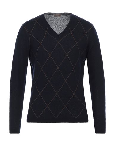 Stile Latino Man Sweater Navy Blue Size 40 Cashmere, Silk