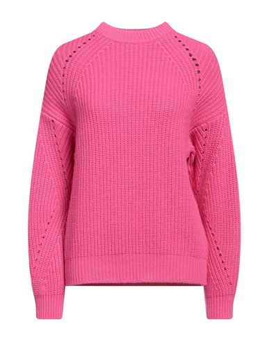 N.o.w. Andrea Rosati Cashmere N. O.w. Andrea Rosati Cashmere Woman Sweater Fuchsia Size M Cashmere, Viscose, Wool, Polyamide In Pink