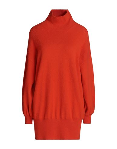 Pierantonio Gaspari Woman Turtleneck Orange Size 8 Virgin Wool