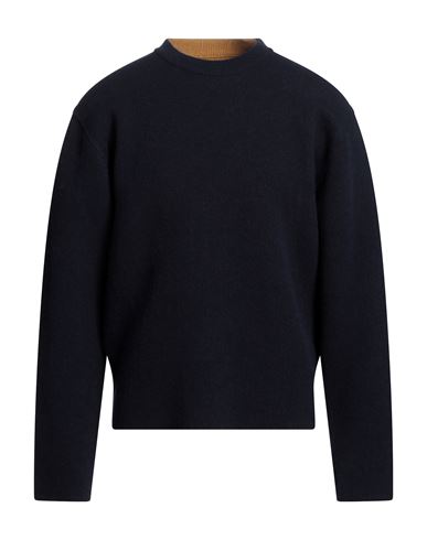 Jil Sander Man Sweater Midnight Blue Size 42 Virgin Wool, Cashmere, Polyamide