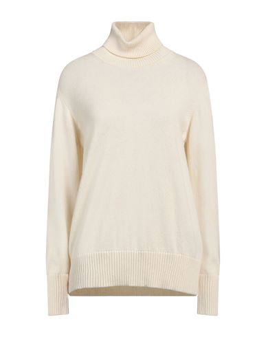 Alpha Studio Woman Turtleneck Beige Size 12 Cashmere In Beige