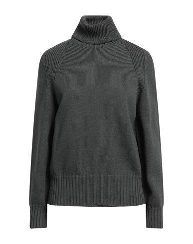 Alpha Studio Woman Turtleneck Lead Size 10 Wool, Polypropylene In Grey
