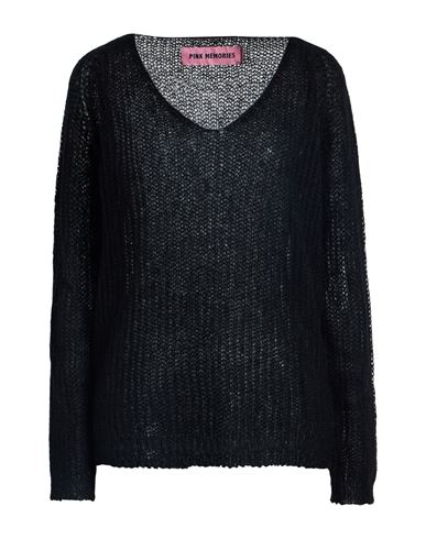 Pink Memories Woman Sweater Black Size 8 Acrylic, Mohair Wool, Polyamide, Wool In Black
