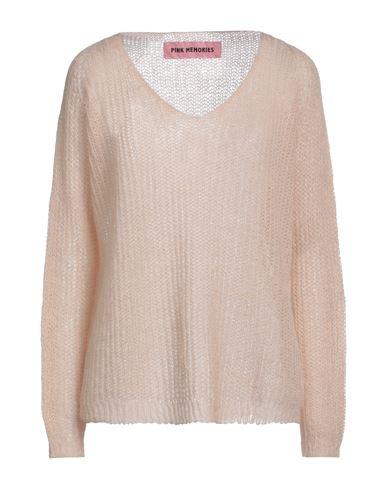 Pink Memories Woman Sweater Beige Size 4 Acrylic, Mohair Wool, Polyamide, Wool