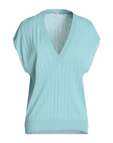 Fedeli Woman Sweater Sky Blue Size 6 Viscose, Cotton