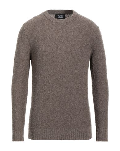Alpha Studio Man Sweater Khaki Size 44 Wool, Polyester In Beige