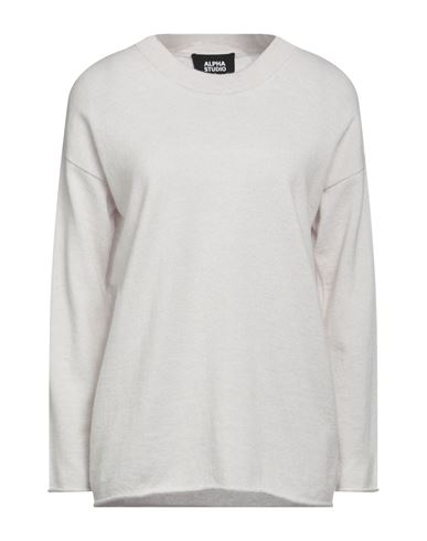 Alpha Studio Woman Sweater Light Grey Size 10 Wool, Cashmere