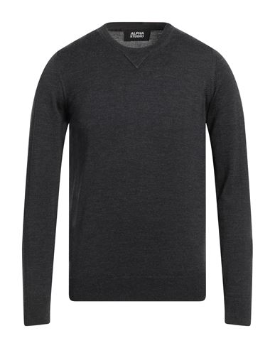 Alpha Studio Man Sweater Steel Grey Size 44 Wool