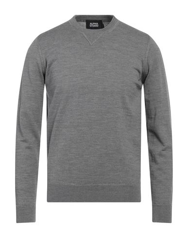 Alpha Studio Man Sweater Grey Size 46 Wool