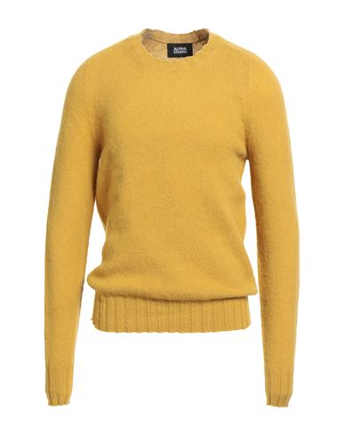 Alpha Studio Man Sweater Marigold Size 44 Wool In Yellow