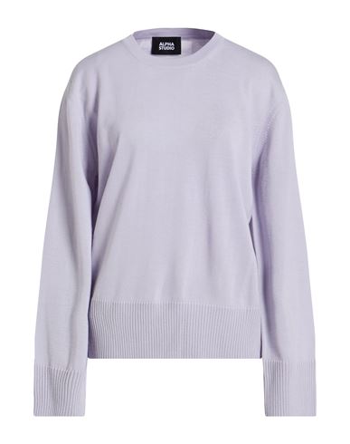 Alpha Studio Woman Sweater Lilac Size 10 Merino Wool In Purple