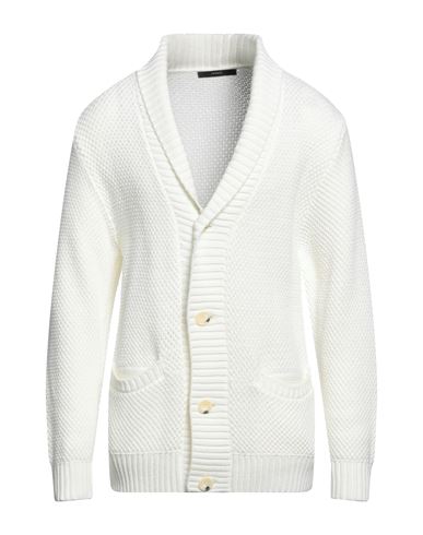 I'm Brian Man Cardigan White Size L Acrylic, Wool
