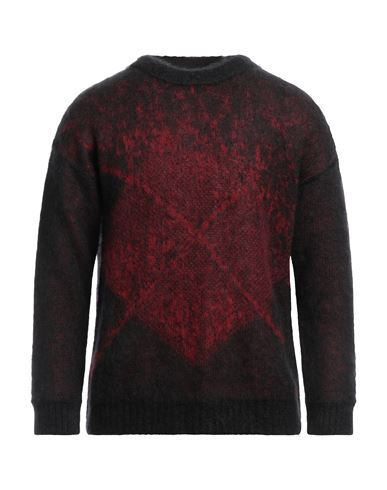 Isabel Benenato Man Sweater Burgundy Size L Mohair Wool, Polyamide, Wool In Red