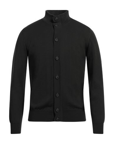 Shop Alpha Studio Man Cardigan Dark Green Size 42 Merino Wool
