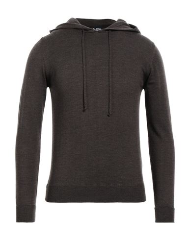 Alpha Studio Man Sweater Khaki Size 42 Merino Wool In Beige