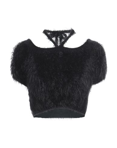 Msgm Woman Sweater Black Size L Polyamide