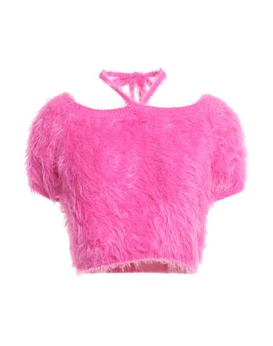 Msgm Woman Sweater Fuchsia Size L Polyamide In Pink