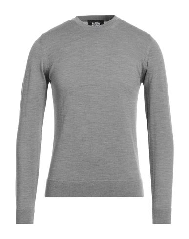 Alpha Studio Man Sweater Grey Size 46 Merino Wool