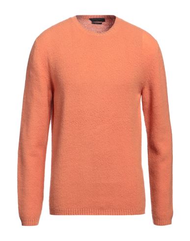 Daniele Fiesoli Man Sweater Orange Size L Merino Wool