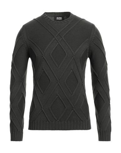 Alpha Studio Man Sweater Dark Green Size 42 Merino Wool