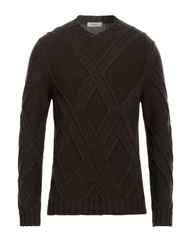 Alpha Studio Man Sweater Dark Brown Size 46 Merino Wool, Alpaca Wool, Polyamide