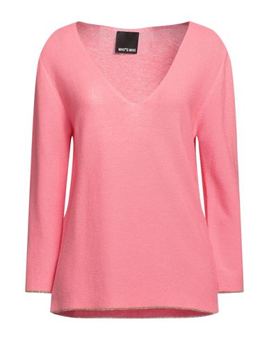 Who*s Who Woman Sweater Salmon Pink Size S Cotton, Acrylic