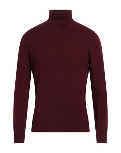 Alpha Studio Man Turtleneck Burgundy Size 40 Wool