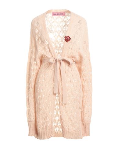 Pink Memories Woman Cardigan Beige Size 10 Acrylic, Mohair Wool, Polyamide, Wool In Neutral