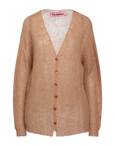 Pink Memories Woman Cardigan Camel Size 4 Acrylic, Mohair Wool, Polyamide, Wool In Beige