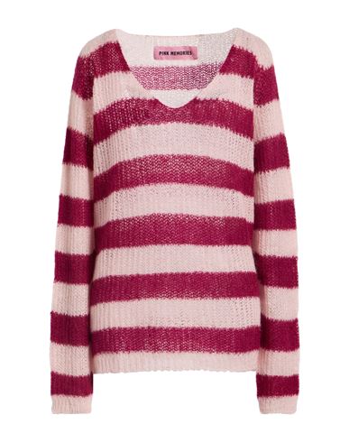 Pink Memories Woman Sweater Garnet Size 8 Acrylic, Mohair Wool, Polyamide, Wool In Pink